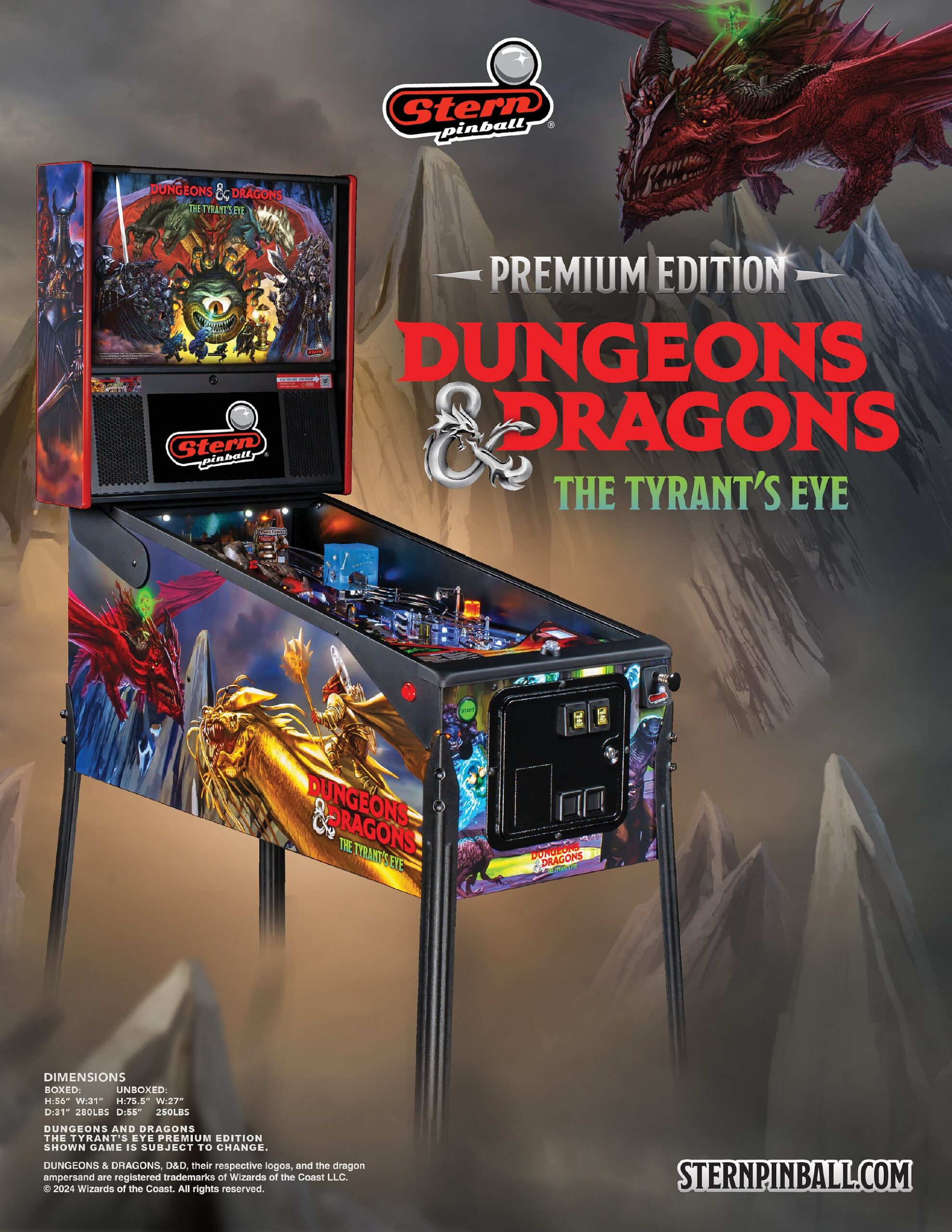 Dungeons & Dragons: The Tyrant’s Eye Premium Flipperautomat zu verkaufen